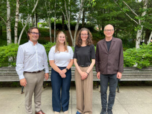 Rock Rabbit won DeltaClimeVT Energy 2024 and received a $25,000 award! (From Left:) DeltaClimeVT Managing Director Geoff Robertson, Rock Rabbit Business Development Analyst Lucie Abele, Rock Rabbit Founder &amp; CEO Aimee Gotway Bailey, and ecosVC Director Joseph Steig. Photo by Kelly Nottermann, VSJF.