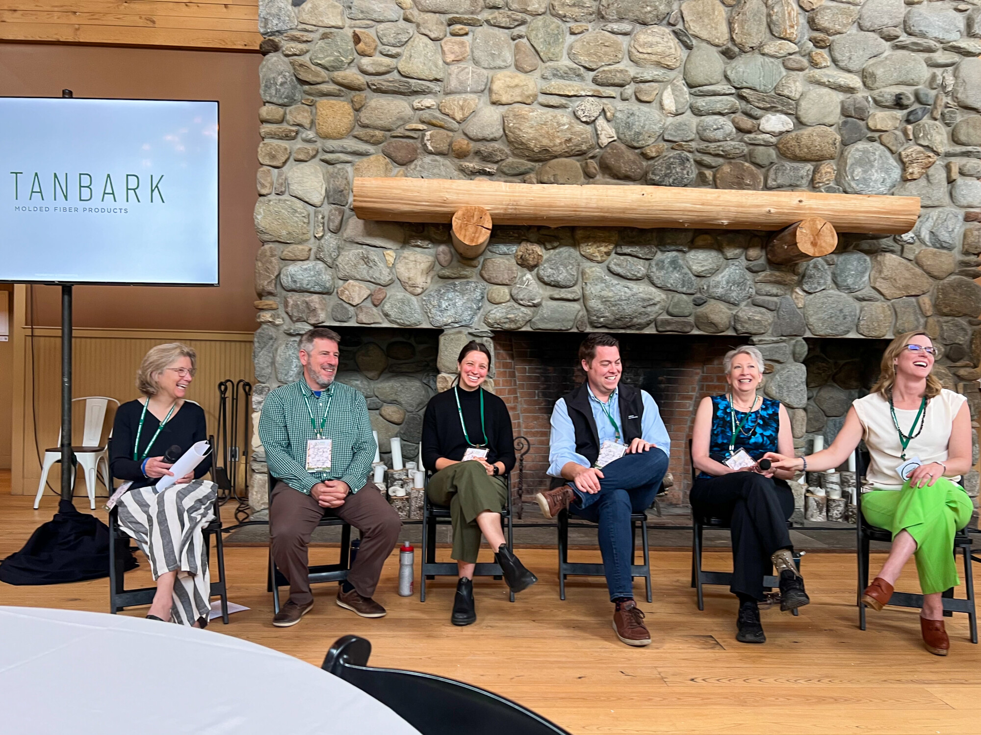 Vermont Forest Industry Summit Keynote Panel with Tanbark. Photo by Kelly Nottermann.