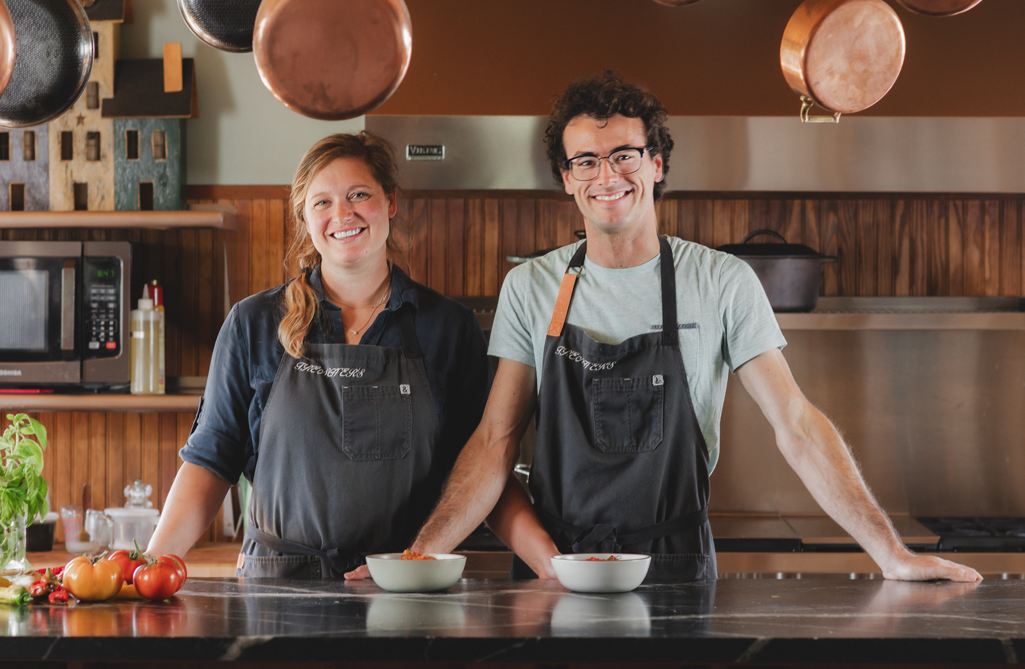 Giacomo and Jenny met at Dario Ceccini, a famous butchery in Italy known for “nose to tail” processing that utilizes the entire animal. Photo by Erica Houskeeper.