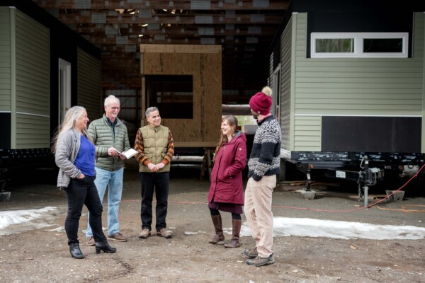 VSJF Business coach Victor Morrison, second from left, meets with the team at the company’s manufacturing site. Photo by Erica Houskeeper Business coach Victor Morrison, second from left, meets with the team at the company’s manufacturing site. Photo by Erica Houskeeper.